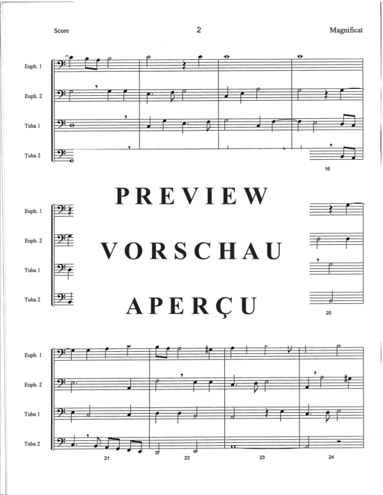 Produktgalerie: Seite 4 von 21 Magnificat , , (Tuba Quartett EETT)