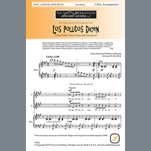 cover: Los Pollitos Dicen (Ken Berg), South American Children's Folksong