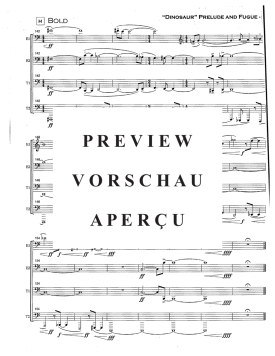 Product gallery: Page 14 of 21 Dinosaur Prelude and Fugue , , (Tuba Quartett EETT)