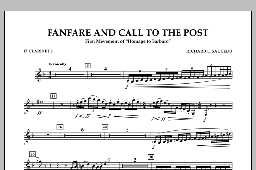 Product picture to: Fanfare and Call to the Post - Bb Clarinet 2
