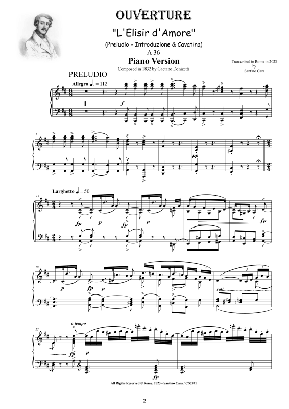 Produktgalerie: Seite 1 von 11 Ouvertüre aus der Liebestrank - Piano Version, , Klavier Solo
