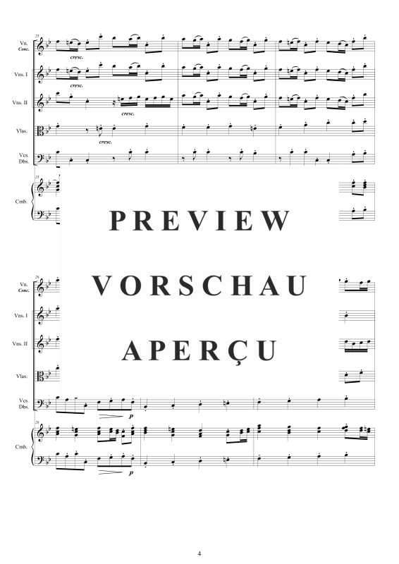 Produktgalerie: Seite 5 von 11 Concerto No.1 in B-Dur Op.9, , Violine concertante, Streicher Ensemble und Cembalo BC