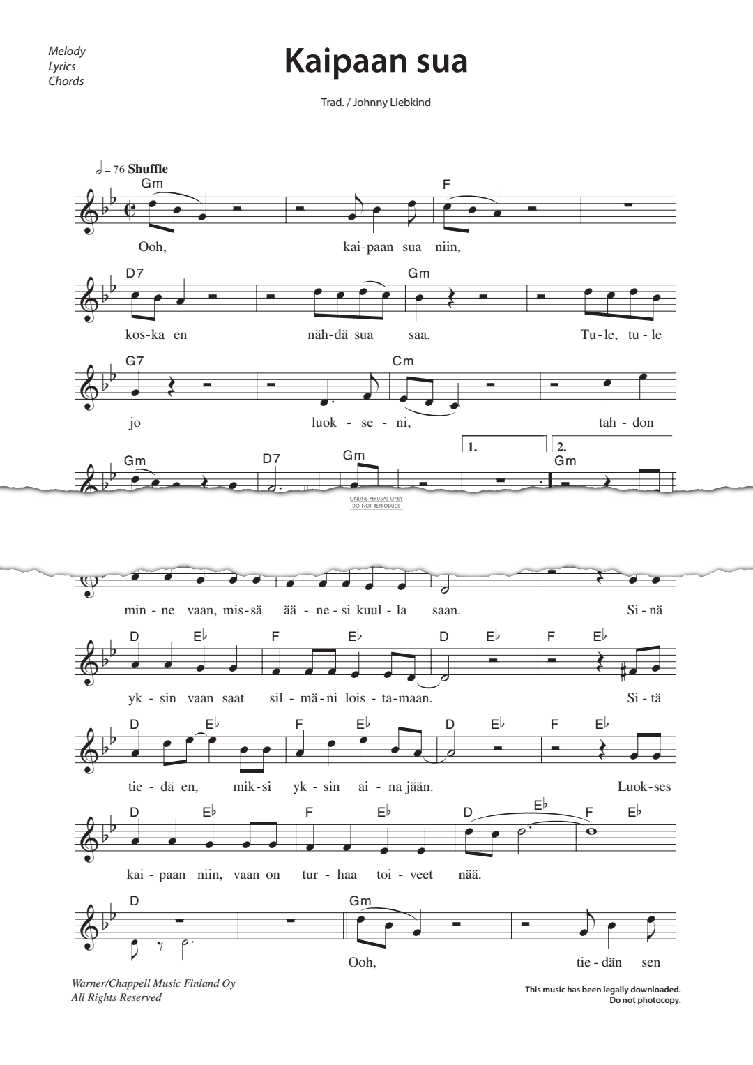 Product gallery: Page 1 of 1 Kaipaan sua, Eero ja Jussi and the Boys