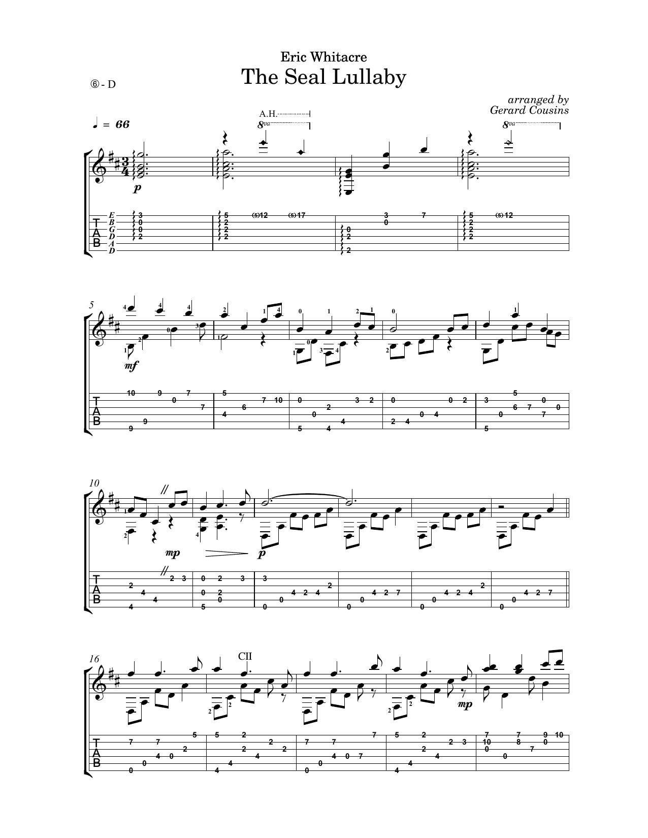 Product picture to: The Seal Lullaby (arr. Gerard Cousins)