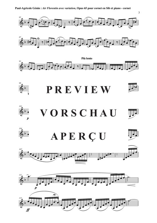 gallery: Air Florentin avec variation, opus 65 , , (Kornett + Klavier)