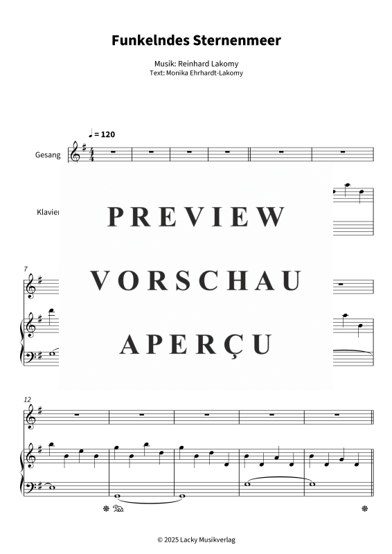 Produktgalerie: Seite 5 von 7 Funkelndes Sternenmeer, , Gesang und Klavier