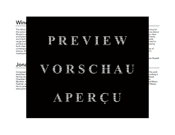 Produktgalerie: Seite 4 von 11 Wind Octet, , (Holzbläser Ensemble 2x Oboe, 2x Klarinette, 2x Horn und Fagott)