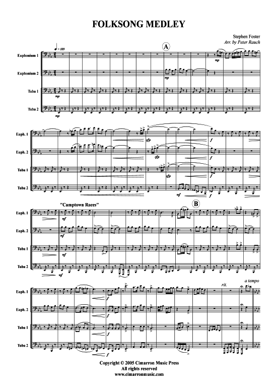 Product picture to: Folksong Medley Stephen Foster