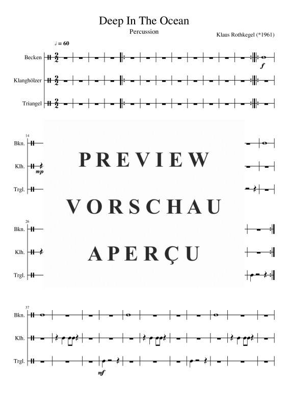 gallery: The Call-Deep in The Ocean (Einzelstimmen), , Gemischtes Ensemble Percussion