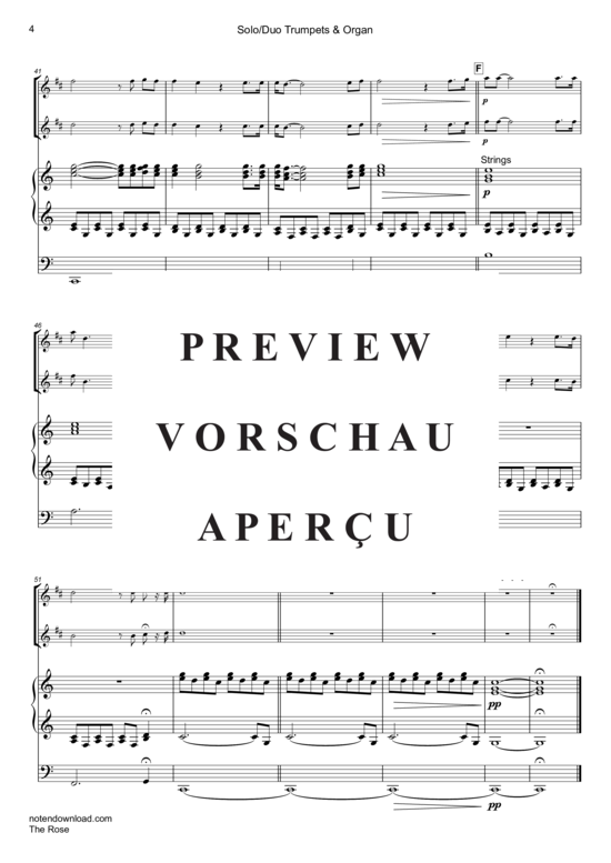 gallery: The Rose, , (1-2 Trompeten in B + Orgel)(Fassung in D-Dur)