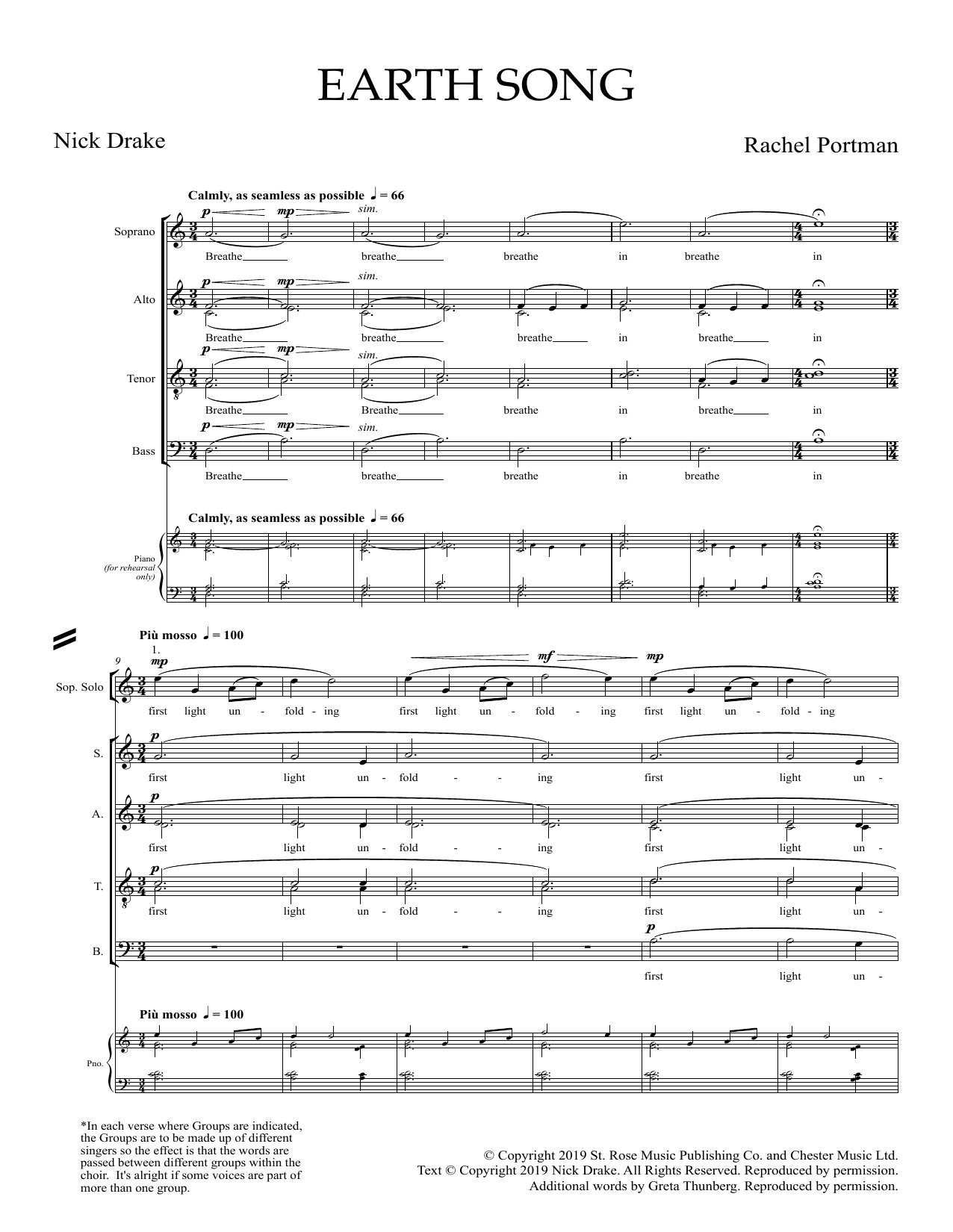 Produktgalerie: Seite 1 von 1 Earth Song, Rachel Portman, Chor