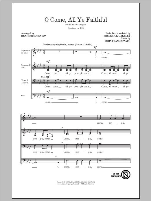 Product gallery: Page 1 of 1 O Come, All Ye Faithful, Heather Sorenson