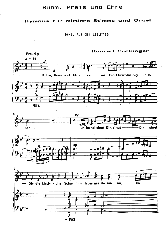 Product picture to: Ruhm, Preis und Ehre Konrad Seckinger (Liturgie)