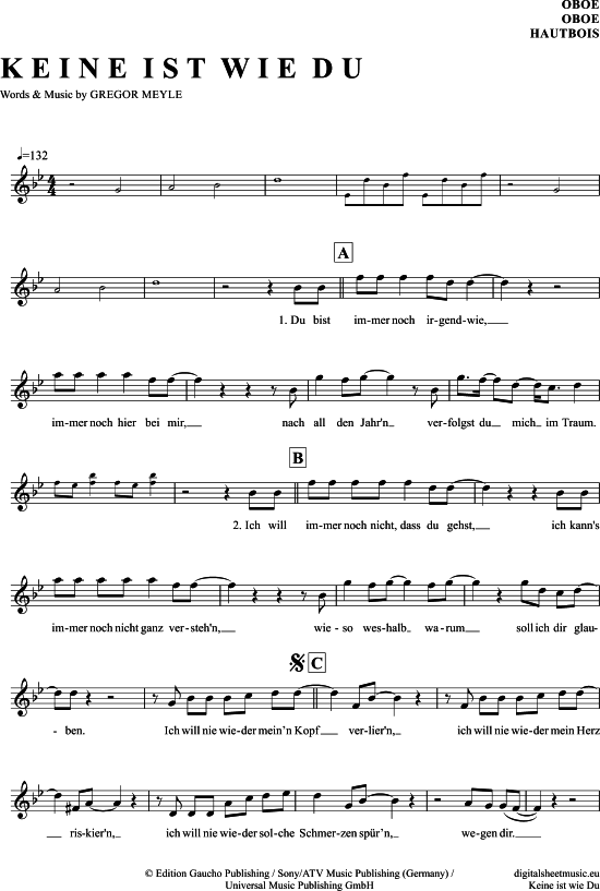 Produktgalerie: Seite 1 von 4 Keine Ist Wie Du , Meyle, Gregor, (Oboe)