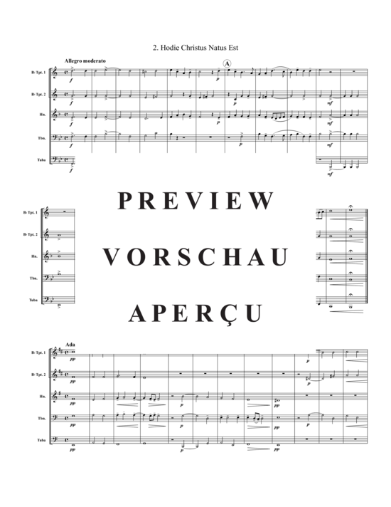 Produktgalerie: Seite 3 von 15 Vier Palestrina Motetten , , (Blechbläserquintett)