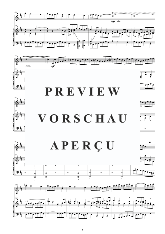 Produktgalerie: Seite 6 von 11 Orchester Suite Nr. 2 in H-Moll BWV 1067, , Querflöte und Klavier - Piano Version