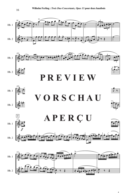 Product gallery: Page 17 of 21 Three Duos Concertants, Opus 13 , , (Oboe duet)