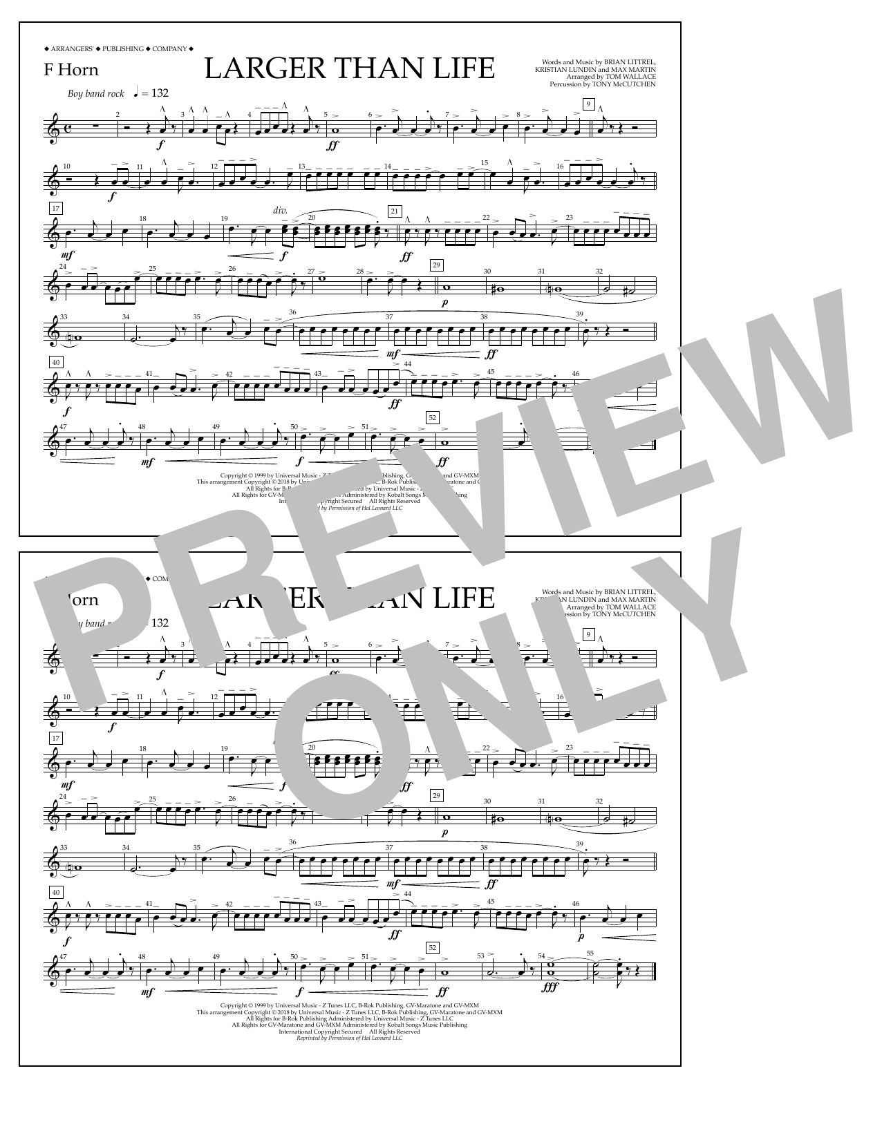 Product picture to: Larger Than Life - F Horn