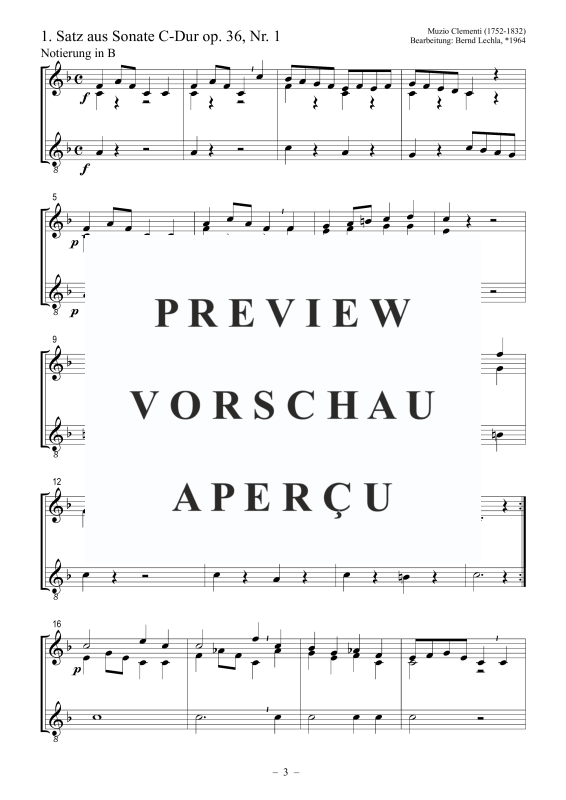 Produktgalerie: Seite 4 von 5 1. Satz aus Sonate C-Dur op. 36, Nr. 1, , Posaunenchor