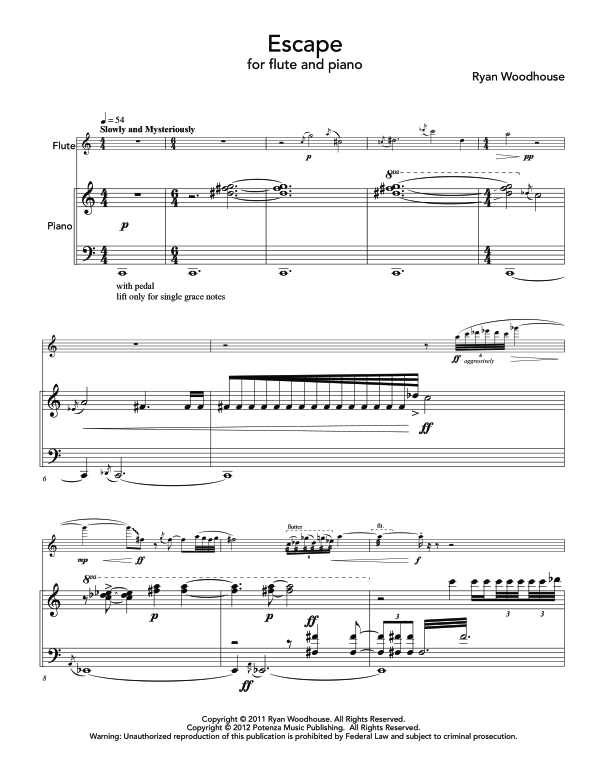 Product gallery: Page 1 of 11 Escape, , (flute and piano)
