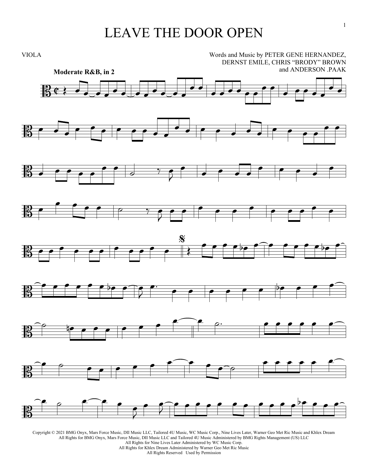 Product picture to: Leave The Door Open - Silk Sonic