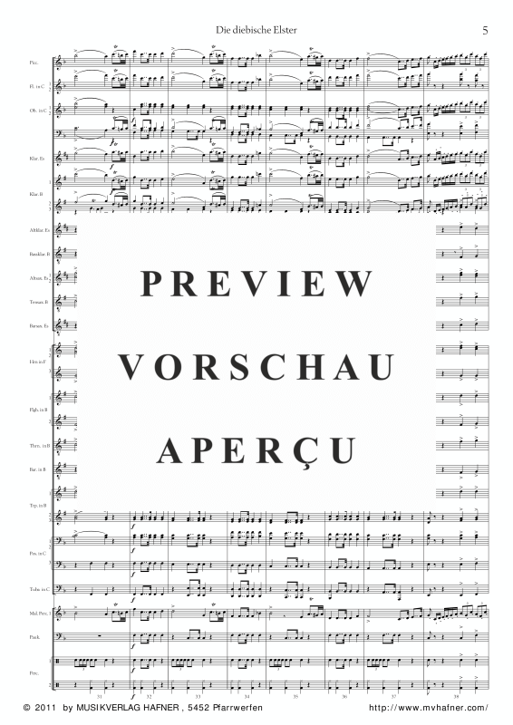 Product gallery: Page 10 of 11 Die diebische Elster, , (large wind orchestra)