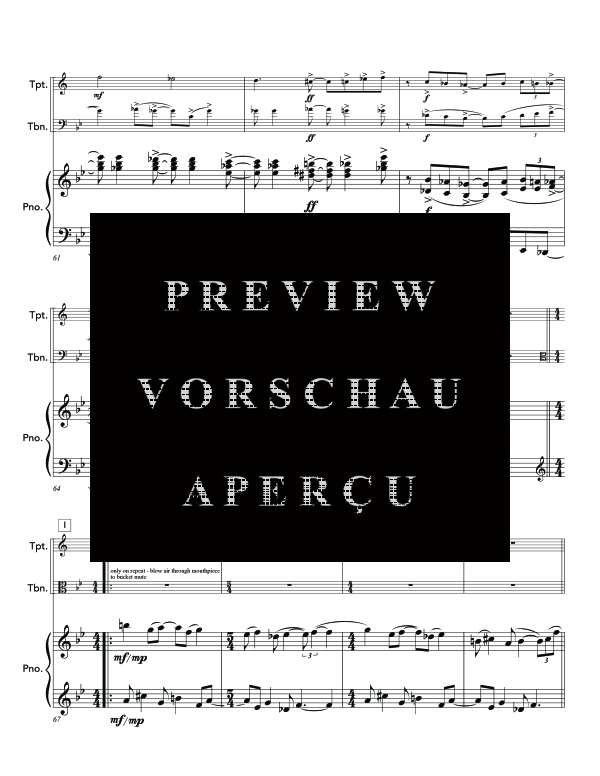 Produktgalerie: Seite 10 von 11 Gloria Gorda y Grande, , (Trio Posune, Trompete in Bb/Flügelhorn + Klavier)