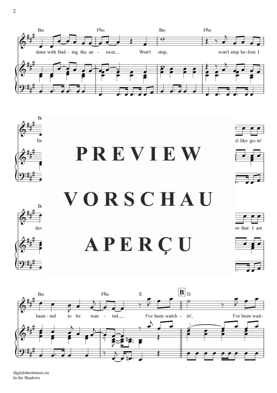 gallery: In The Shadows, Rasmus, Klavier, Gesang & Akkorde