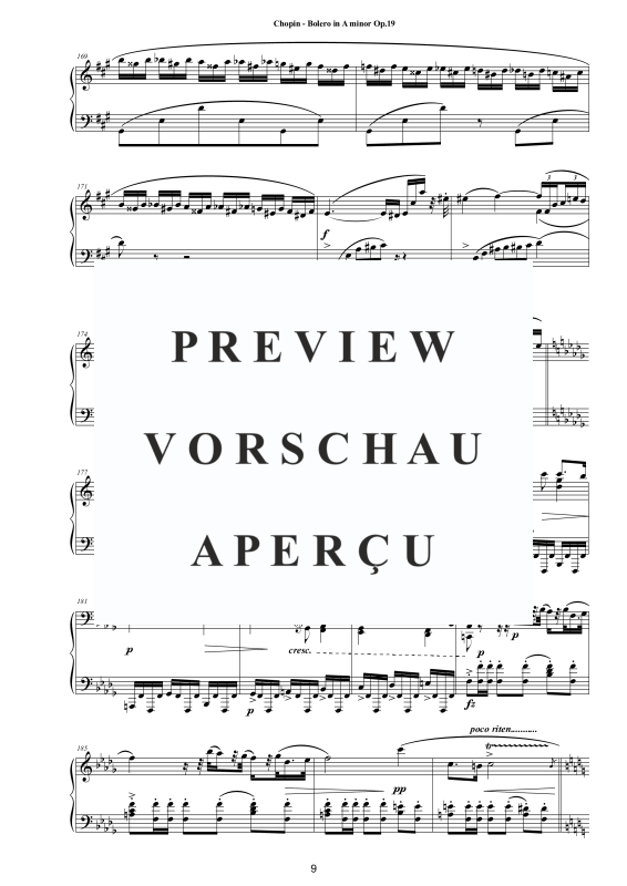 Produktgalerie: Seite 10 von 11 Bolero in A-Moll Op.19, , Klavier Solo