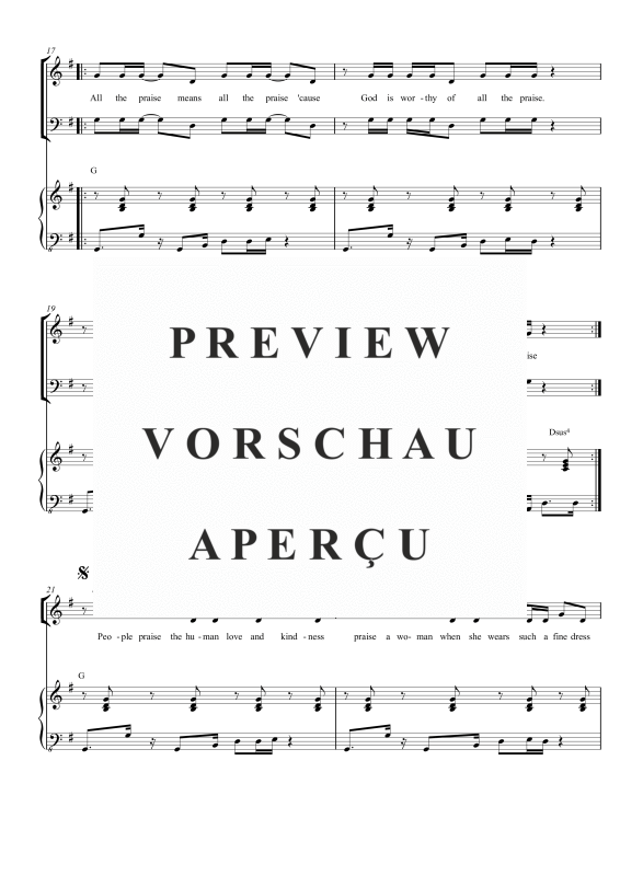 gallery: All the Praise, , Gemischter Chor SAB, Solo und Klavier