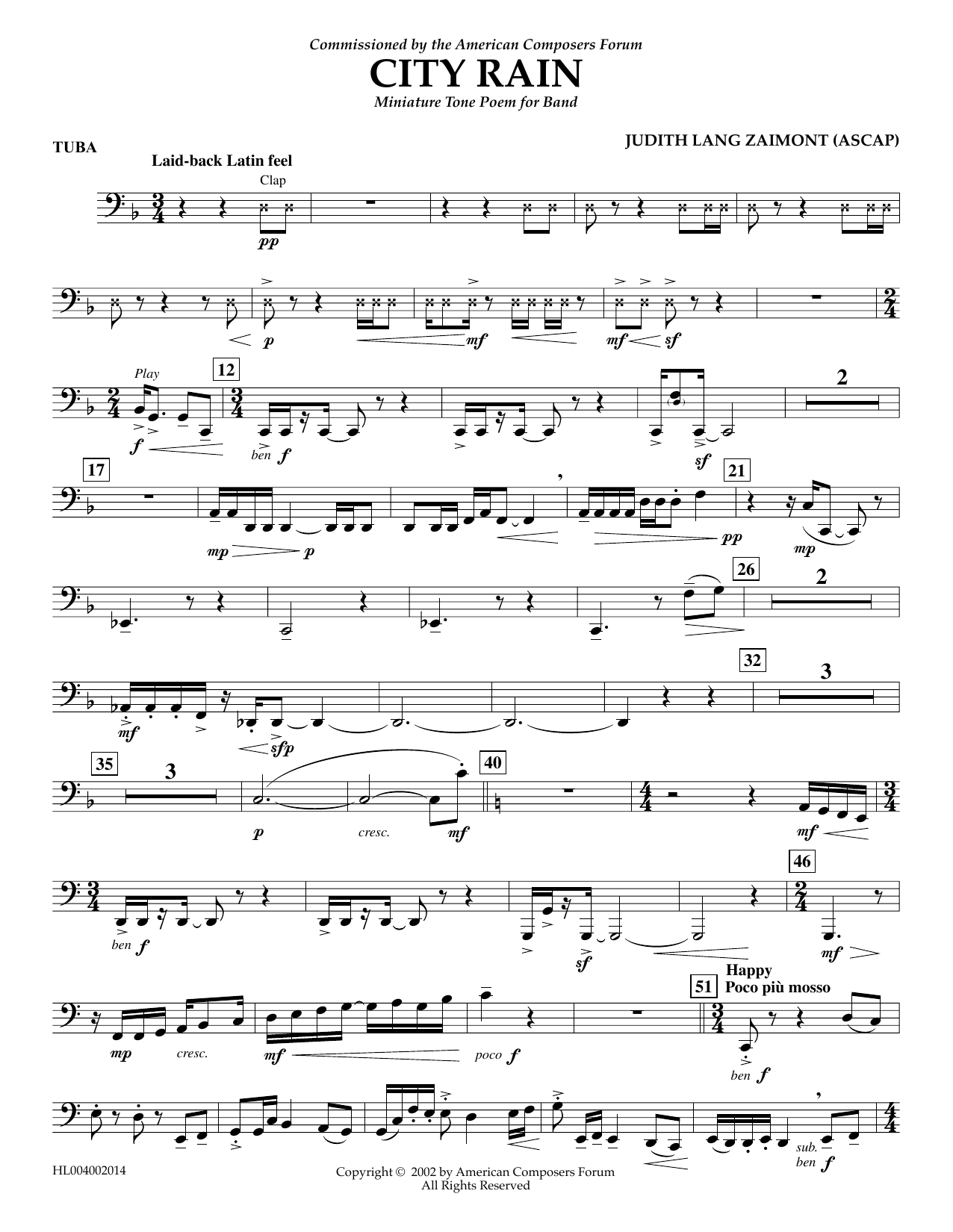 Produktbild zu: City Rain - Tuba