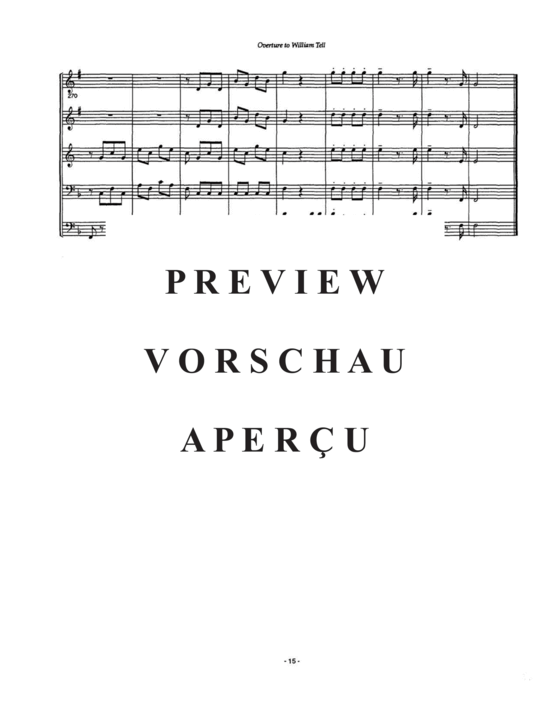 Produktgalerie: Seite 17 von 21 William Tell , , (Blechbläserquintett - Tuba Solo)