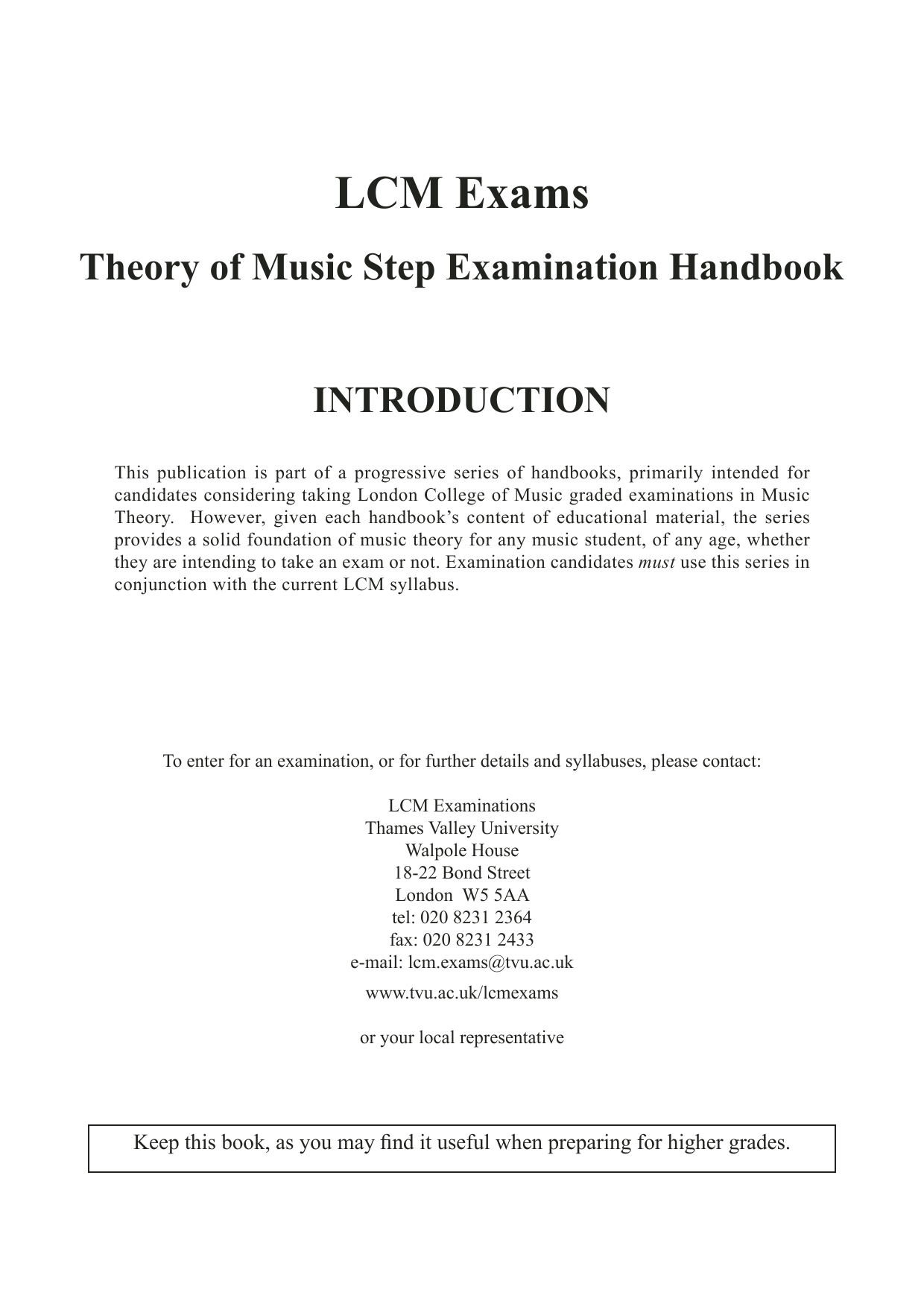 Produktgalerie: Seite 1 von 1 LCME Theory Handbook Preliminary, Barry Draycott and Martyn Williams