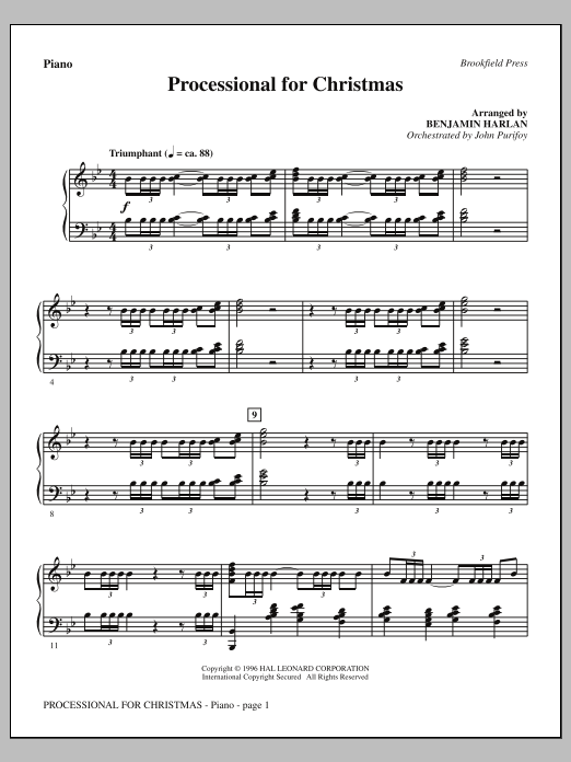 Produktbild zu: Processional For Christmas - Piano