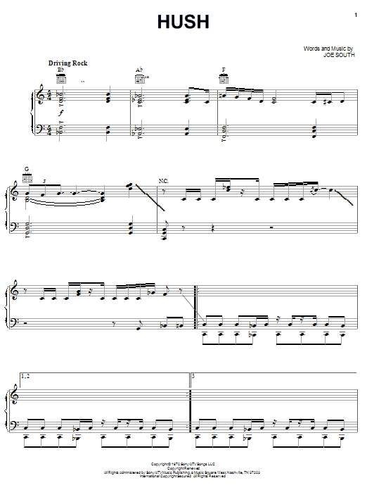 Produktgalerie: Seite 1 von 1 Hush, Deep Purple, Gesang, Gitarre, Klavier