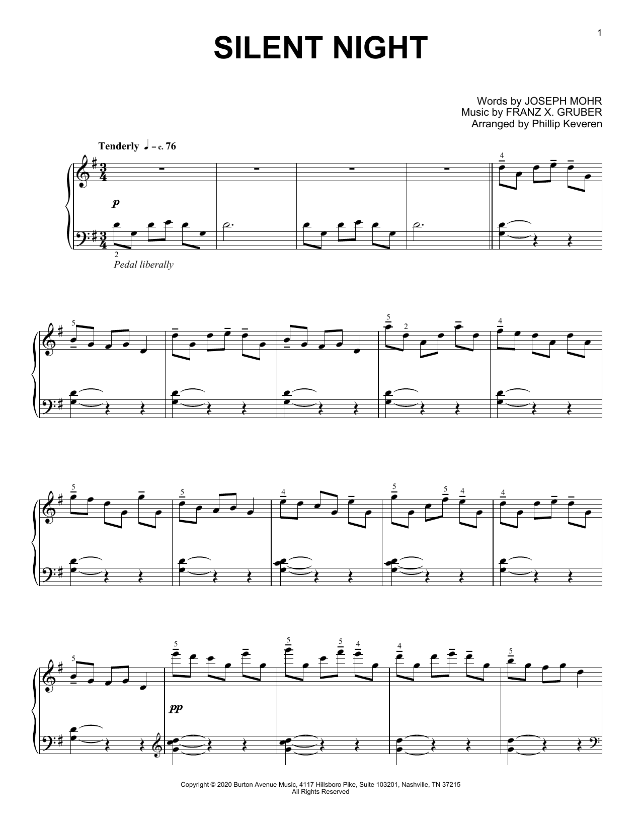 Product picture to: Silent Night (arr. Phillip Keveren)
