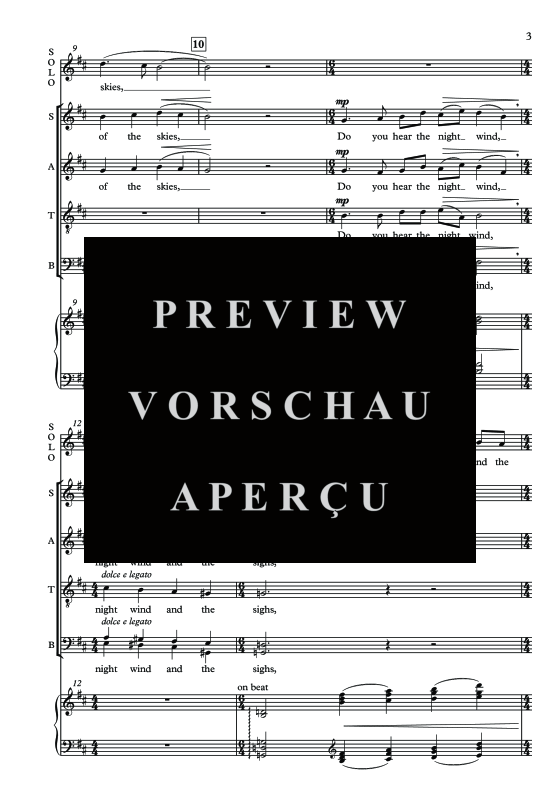 Produktgalerie: Seite 6 von 11 At that hour when all things have repose, , Sopran Solo, Gemischter Chor und Harfe