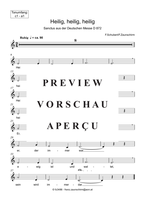 Product gallery: Page 5 of 7 Zum Sanctus (Heilig, heilig) , , Alto and Organ
