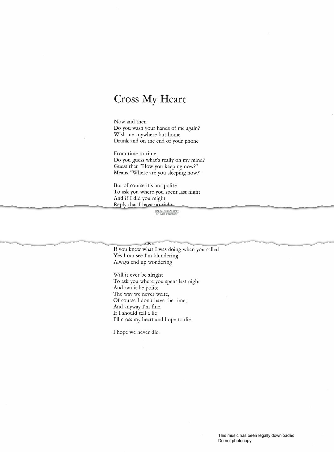 Product gallery: Page 1 of 1 Cross My Heart, Everything But The Girl