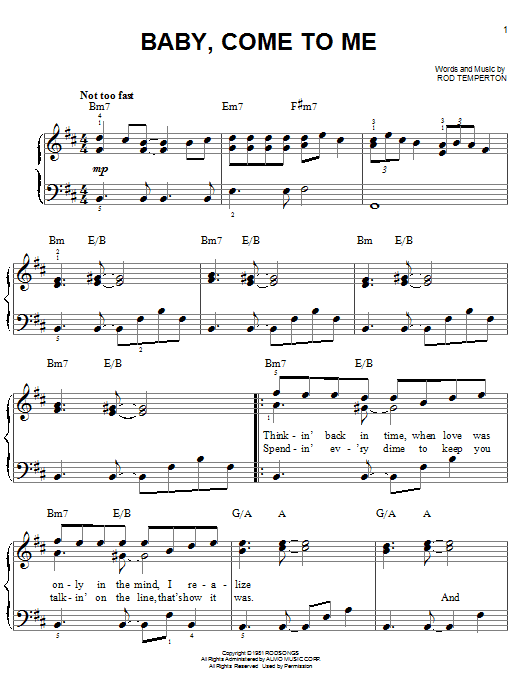 Produktbild zu: Baby, Come To Me