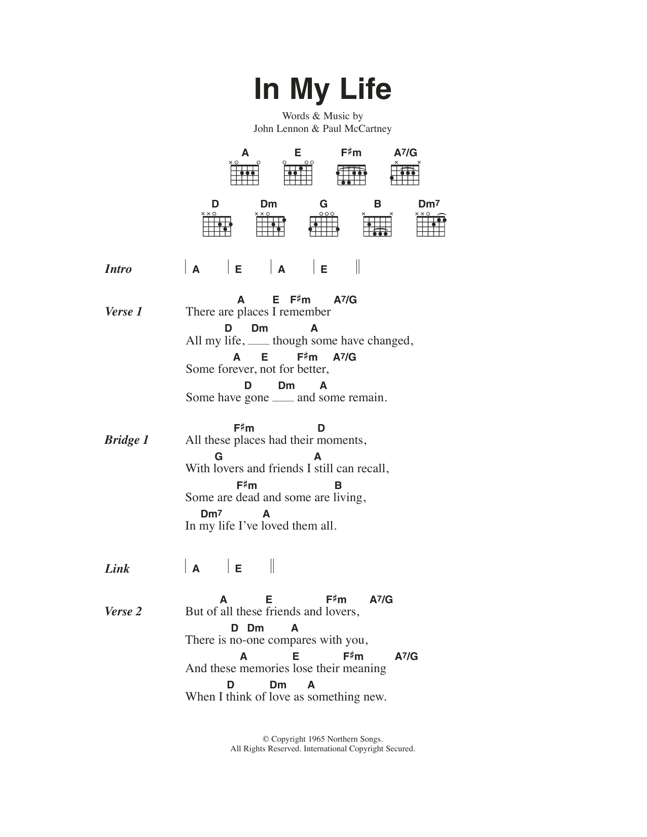 Produktgalerie: Seite 1 von 1 In My Life, The Beatles, Gitarre