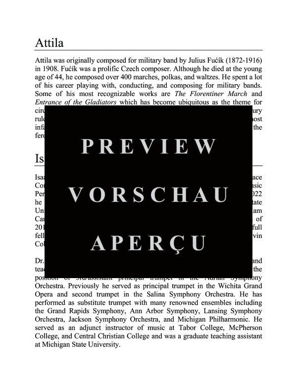 Produktgalerie: Seite 4 von 11 Attila, , (Blechbläserquintett)