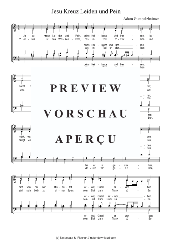 Produktbild zu: Jesu Kreuz Leiden und Pein Adam Gumpelzhaimer