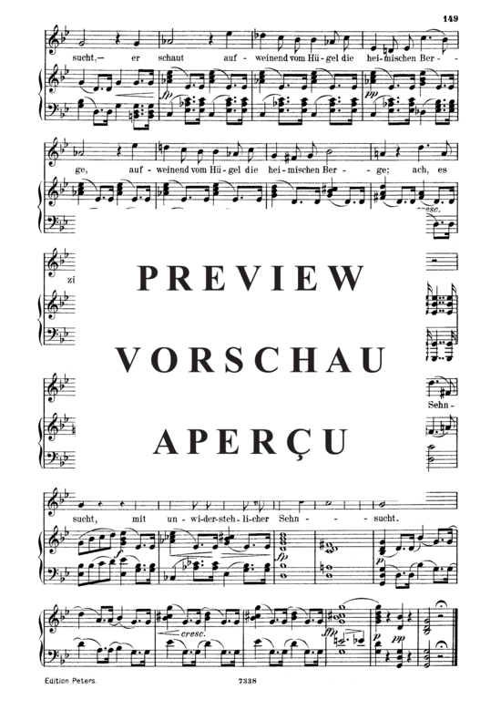 Product gallery: Page 9 of 9 Das Heimweh D.851, , Medium Voice and Piano