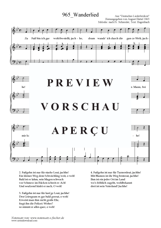 Product picture to: Wanderlied Text: Hagenbach