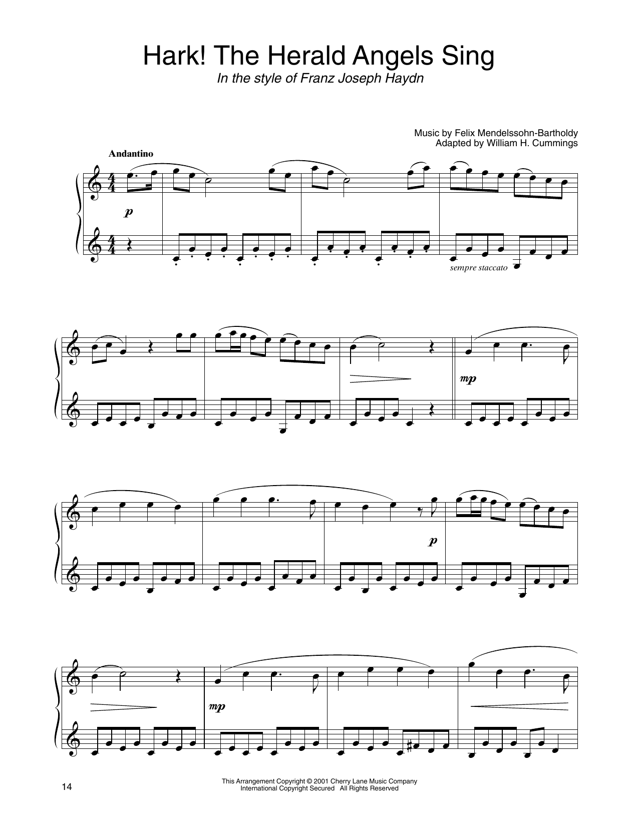 Produktbild zu: Hark! The Herald Angels Sing (in the style of Haydn) (arr. Carol Klose)