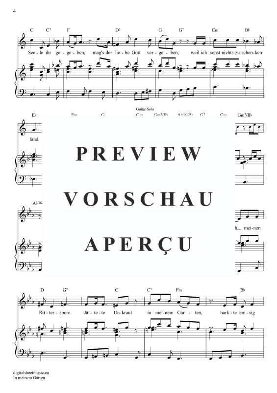 Product gallery: Page 5 of 11 In Meinem Garten, Mey, Reinhard, Klavier, Gesang & Akkorde