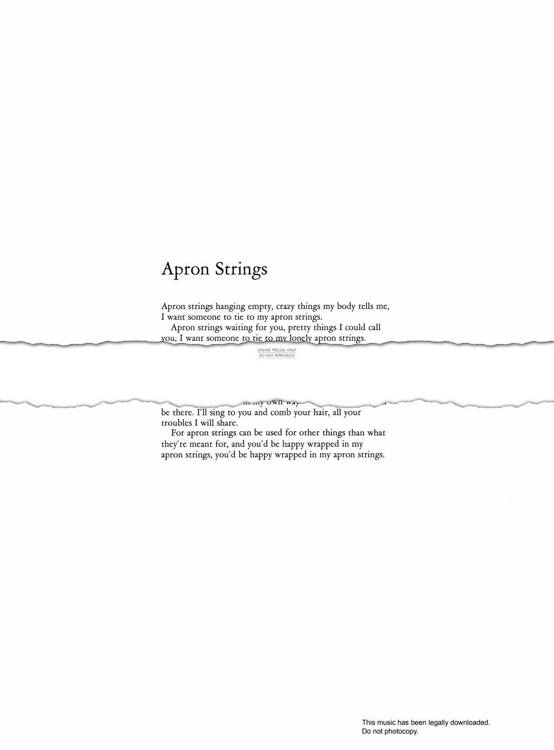 Product picture to: Apron Strings