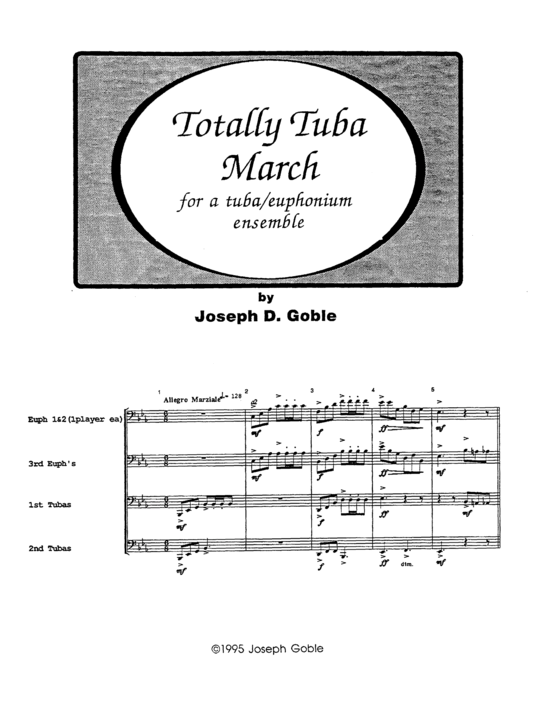 Product picture to: Totally Tuba March Joseph Goble