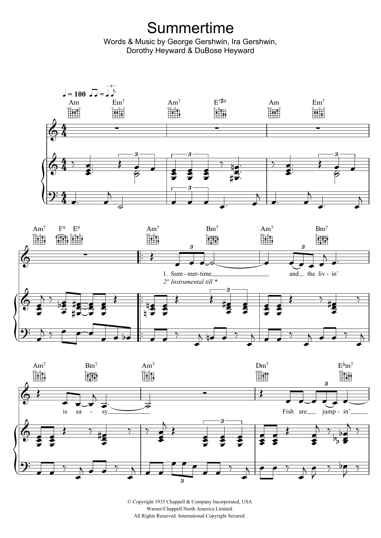 Product picture to: Summertime (from Porgy And Bess)